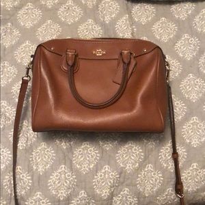 Coach mini Bennet satchel in cross grain leather